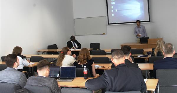 (CPC) Research Assistant, Devrim Şahin, delivered a speech on "The Complexity of International System" in the Jagiellonian University, Krakow 